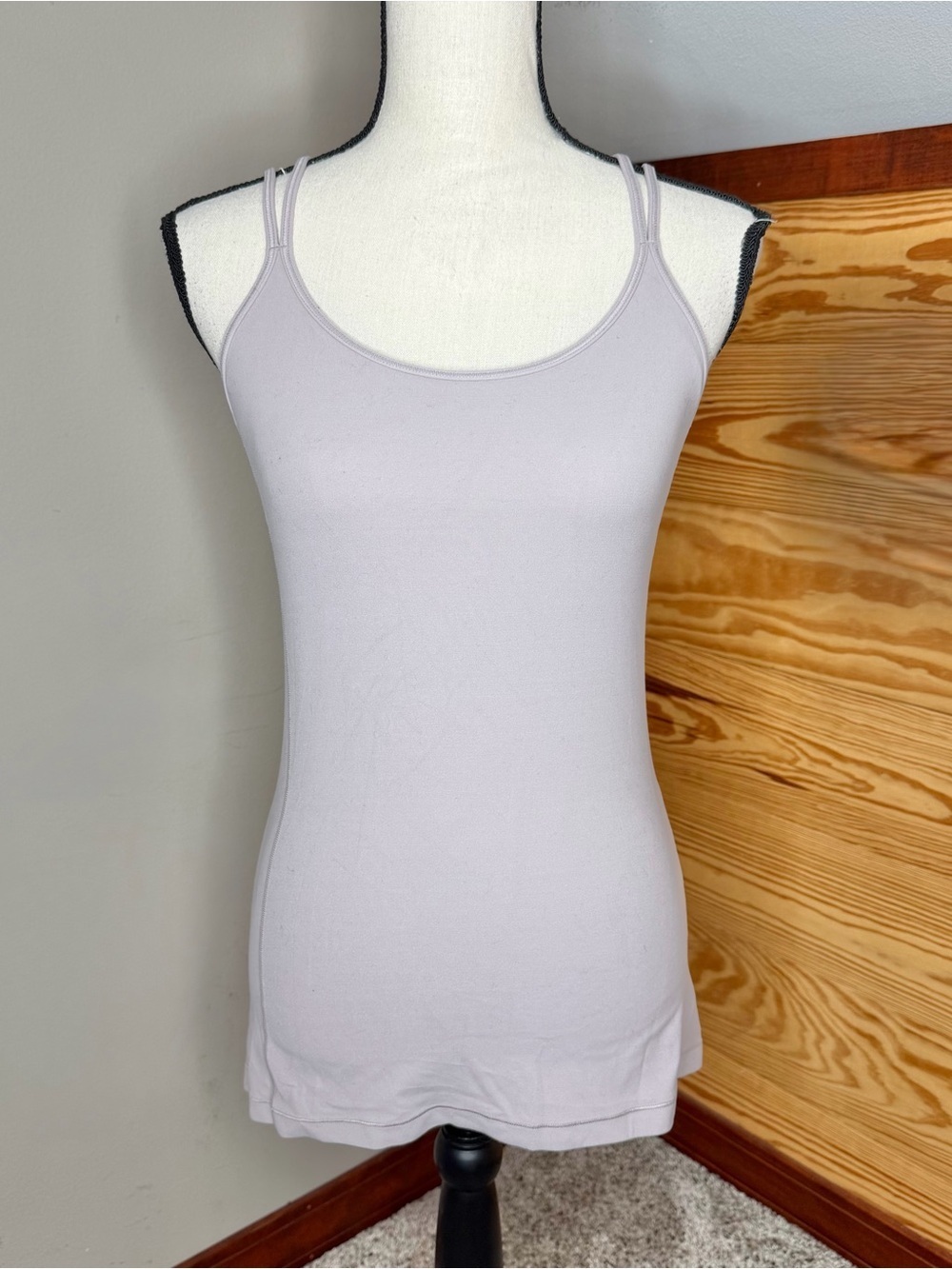 Lululemon Free To Be Tank Top Nulu Smoky Blush Pink 8 W1BFMS Criss Cross Straps
